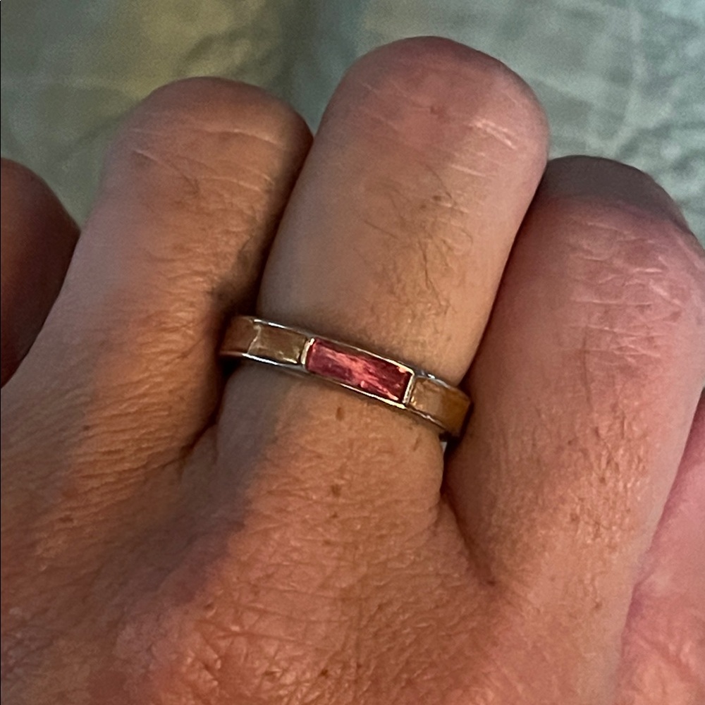 Enamel Inlay ring band - Picture 6 of 8